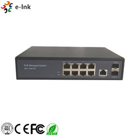 Das 8 Hafen-Ethernet POE-Schalter handhabte Selbstabfragungs24v 48V Management des Gigabit-der Schicht-2