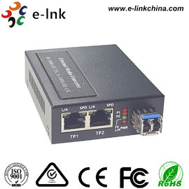 1 SFP-Schnittstellen-Faser-Ethernet-Medien-Konverter mit eingebauter Stromversorgung