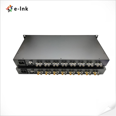 8 Channels 3G-SDI Fiber Converter With 10G Ethernet And Loop Out SMF 20KM