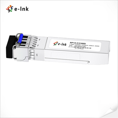 1.25G CWDM DFB SFP Transceiver With DDM Compatibility Duplex LC 80KM