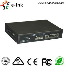 6 Port 2FX + 4TX Fiber Optic Ethernet Switch with 2 SC ( ST , FC optional ) or 2 SFP