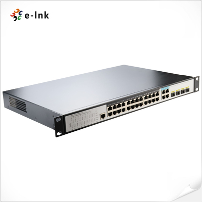 L2+ Managed Ethernet Switch 24 Port 10 100 1000T To 4 Port Gigabit TP/SFP Combo