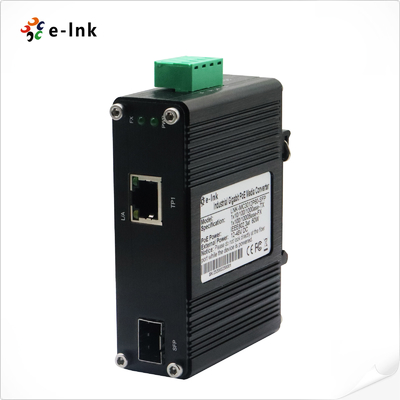 Mini Industrial 10/100/1000Base-T to 100/1000Base-X SFP Ethernet Media Converter