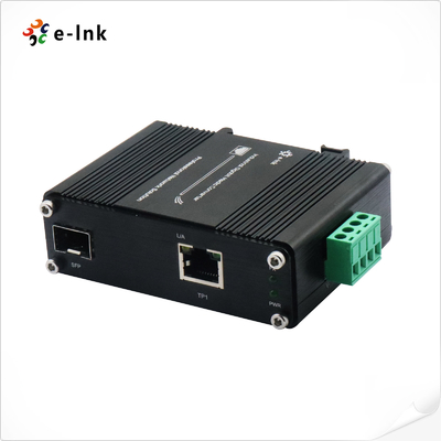 Mini Industrial 10/100/1000Base-T to 100/1000Base-X SFP Ethernet Media Converter