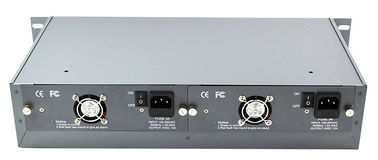 19 Inch 2U Rack Structure 16Ch  Fiber Ethernet Media Converter Chassis with Dual Power Supply