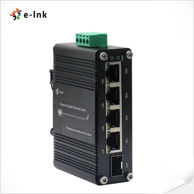 Mini Industrial Gigabit Ethernet Switch 4 Port GE + 1 Port SFP 100M 1000M