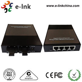 Ring Type Fiber Optic Cable Ethernet Converter 3*10 /100M TP 2*100M FX Dual Fiber Multi Mode SC