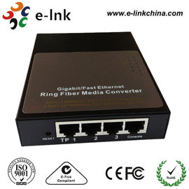 Ring Type Fiber Optic Cable Ethernet Converter 3*10 /100M TP 2*100M FX Dual Fiber Multi Mode SC