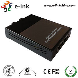 Ring Type Fiber Optic Cable Ethernet Converter 3*10 /100M TP 2*100M FX Dual Fiber Multi Mode SC