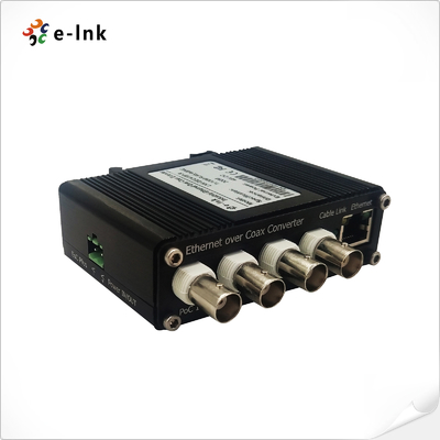Coaxial to Ethernet Receiver DIN Rail Mount Ideal for Remote Network Expansion