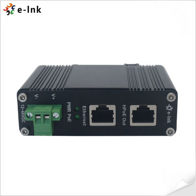 Industrial Gigabit 60W PoE Injector IEEE 802.3af/at Compliant 12~48V DC Input Power