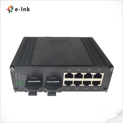 Industrial 8-Port Gigabit PoE+ Switch with 2 Fiber Uplink Rugged Design