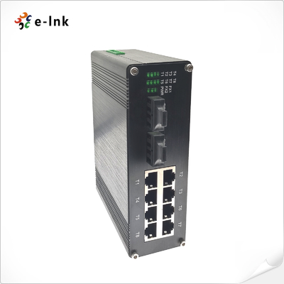Industrial 8-Port Gigabit PoE+ Switch with 2 Fiber Uplink Rugged Design