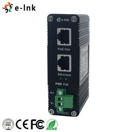E-Link Gigabit Power Over Ethernet Injector 12~48VDC Power Input DIN Rail / Wall Mount