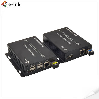 5VDC 6KM 4 Port USB2.0 Over Fiber UTP Extender