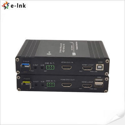 KVM RS232 HDMI Fiber Optic Extender Bidi Stereo Audio