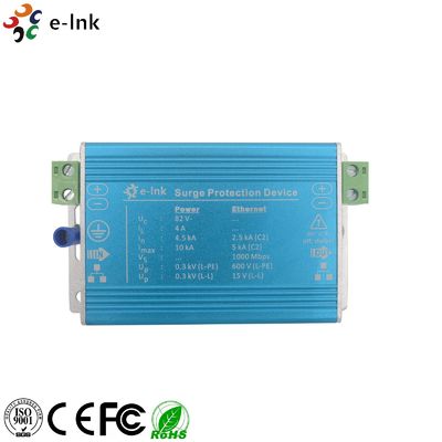 10/100/1000M Gigabit Ethernet Power Surge Protector IP 20 Aluminum Alloy Shell