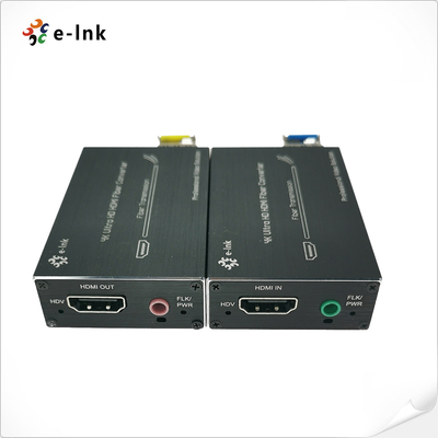 10.3Gbps HDMI Over Fiber Optic Extender 80km EMI Resistant With External Audio