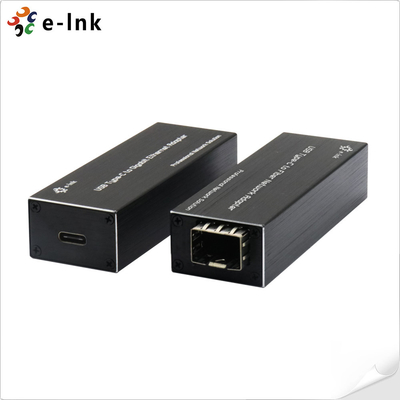 Mikromini-USB C zu riesigem Rahmen FCC des SFP-Faser-Gigabit Ethernet-Netz-Adapter-5W 9K