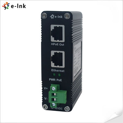Industrieller Gigabit 60W PoE-Injektor, IEEE 802.3af/at, 12~48V DC Weitbereichseingang