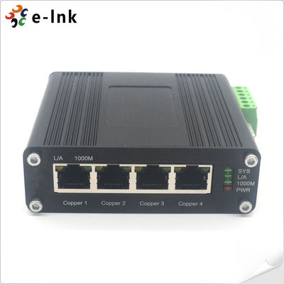 Industrieller DIN-Schienen Gigabit-Ethernet-Switch 4 Port SFP Glasfaser -40°C bis 75°C